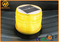 Solar Powered LED Amber Flashing Lights with High Intensity Sensor Manual Control