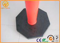 Flexible Reflective Traffic T - TOP Delineator Post for Road Safety Fluorescent Orange