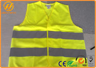 High Visibility Polyester Reflective Safety Vests Fluorescent Orange / Yellow
