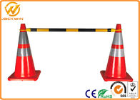 Reflective Yellow Black PVC Retractable Road Cone Bar for Traffic Connect Pole