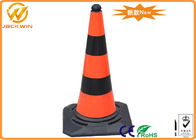 Black and Orange Traffic Cone , Road Maintenance Heavy Duty PE Traffic Cone
