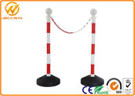 Road Safety Reflective PVC Traffic Delineator Post with Plastic Chain 90cm Height