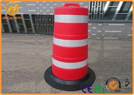 Road Safe Channelizer Plastic Traffic Barriers with HDPE Drum Material Rubber Base