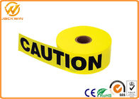 Custom Print Police Safety Warning Tape , PE Black and Yellow Warning Stripes 