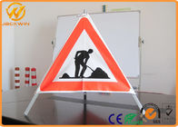 70cm Length Exclamation Mark triangle road signs with Stable Aluminum Frame
