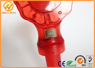 D Battery Powered Traffic Warning Lights , led barricade light with handle flash frequency