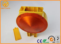 High Brightness Battery LED Orange Traffic Warning Lights For Construction Sites