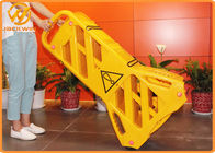 Yellow Crowd Control Foldable Plastic Traffic Barriers Length 3900mm