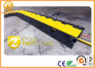 300 * 250 * 50mm 45 Degree 2 Channel Rubber Cable Corner Protector Yellow