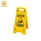 Customized Foldable Caution Wet Floor Sign Board 630*300mm A Shape Yellow