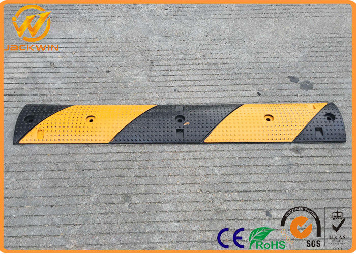 Parking Stops Rubber Speed Cushions ,  Road Safety Black Portable Speed Humps