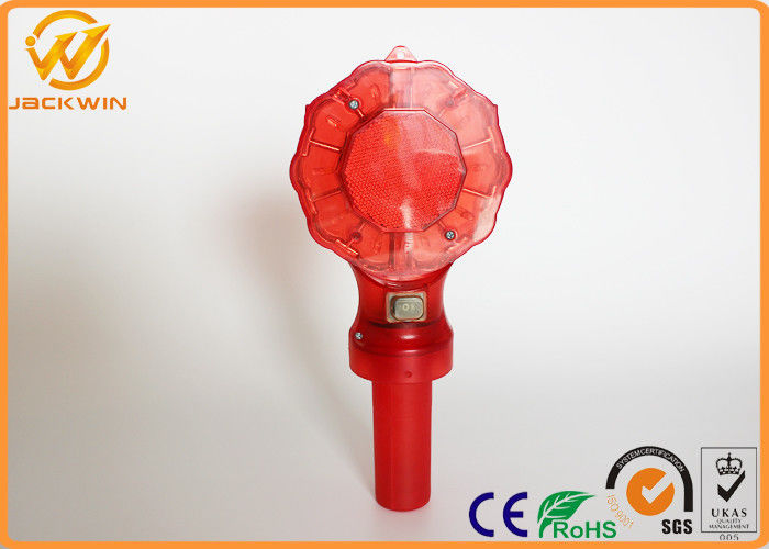 D Battery Powered Traffic Warning Lights , led barricade light with handle flash frequency