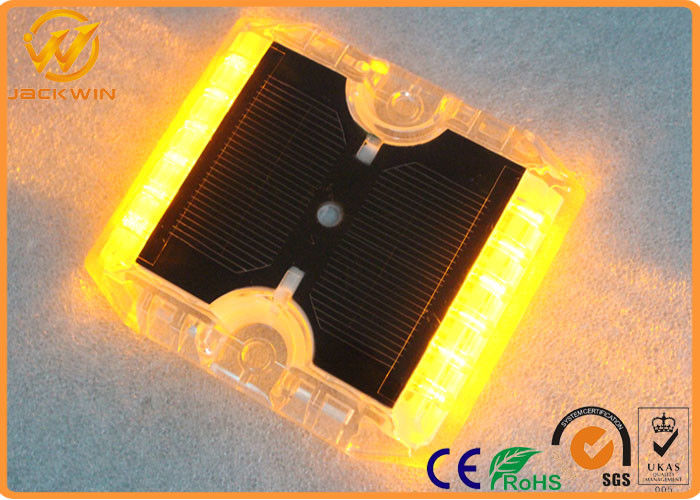 12 Pieces Anti - Sunburn Reflective Road Studs With Solar Panel , PC Material