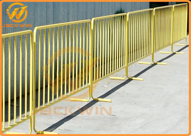 Road Safety Flat Foot Metal Galvanized Crowd Control Temporary Pedestrian Barrier