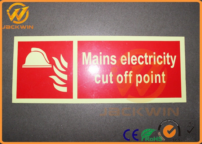 Reflective Safety Traffic Warning Signs For Mains Electricity Cut Off Point