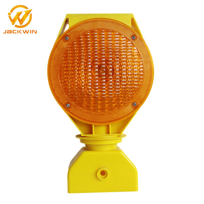 High Visible Led Solar Flashing Road Construction Warning Lights Over 500 Meter Visual Distance