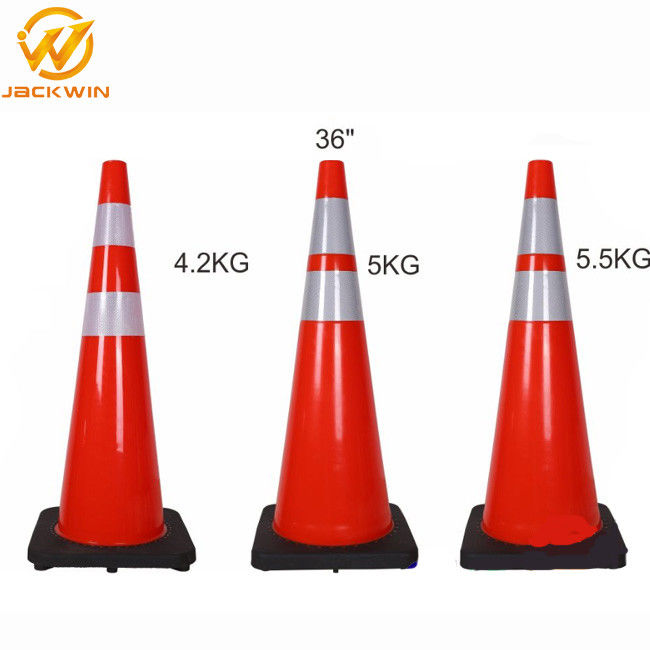 28’’ Orange Traffic Safety Cones Multi-use Parking Flexible PVC Material with Reflective Adhesive Collars and Road Hazard Markers Construction Zone 6 Pack