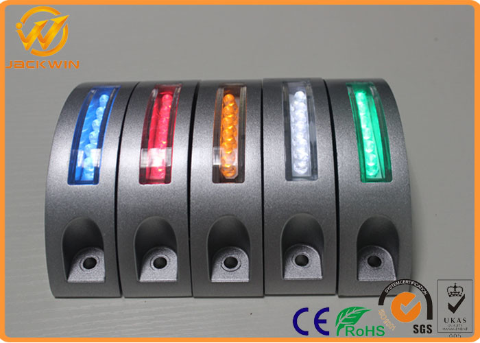 High Brightness 6 PCS LED Aluminium Road Studs With Red / Blue / Green Color , CE ROHS