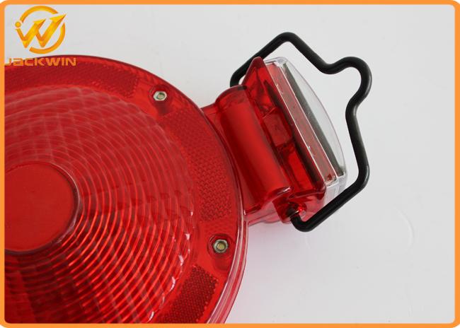 Traffic Barricade Lamp Solar LED Strobe Warning Lights Red Yellow Road Safety
