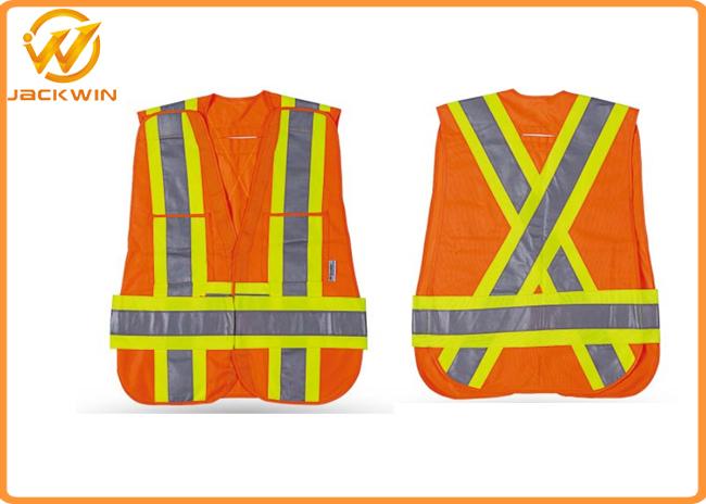 High Visibility Safety Jacket Reflective Safety Vests With Velcro Fasten Custom
