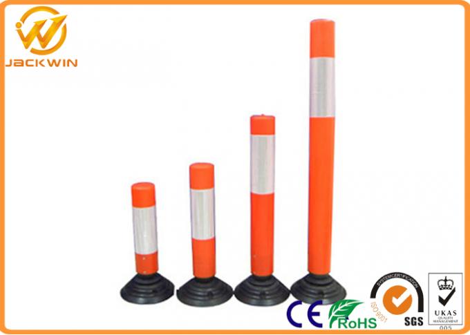 Reflective Flexible Traffic Bollards for Road Safety / Hotel Parking Lot / Station