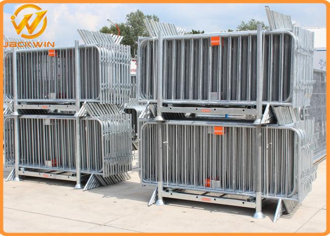 Temporary Galvanized Security 2M Pedestrian Barriers for Event Hire