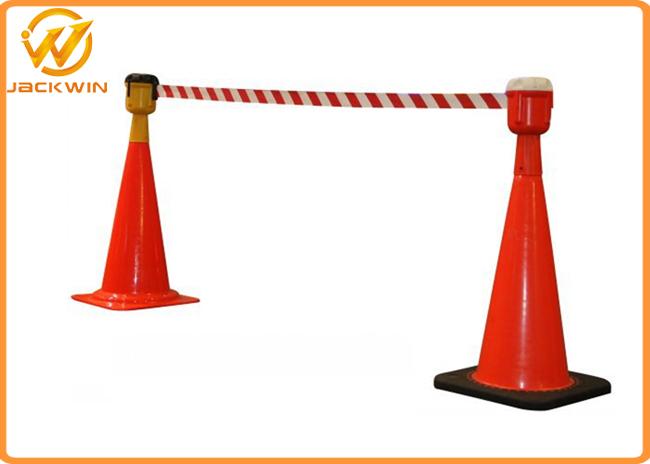 9 meters Retractable Belt Traffic Cone Topper , Road Construction Safety Cones 