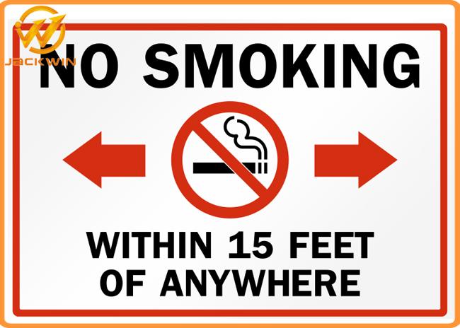 Outdoor No Smoking Warning Signs , High Intensity Reflective Smoking Prohibited Sign 0.5 - 3 mm Thick