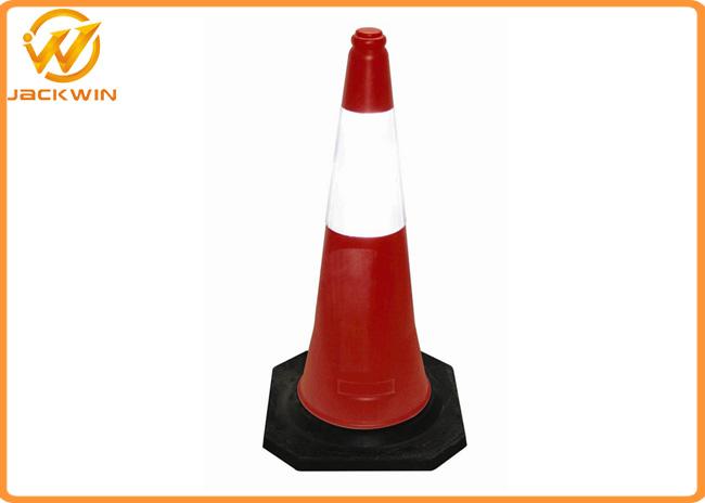 Heavy Duty Rubber Base Traffic Management Cones Water Proof 2.5KG Weight