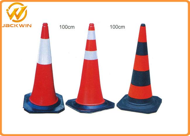 Construction Site Traffic Safety Cones , Road Safety Reflective Lightweight Traffic Cones