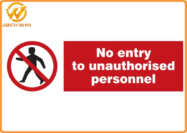 Reflective Caution Safety NO ENTRY Warning Sign 300 x 200mm RIGID PLASTIC sign