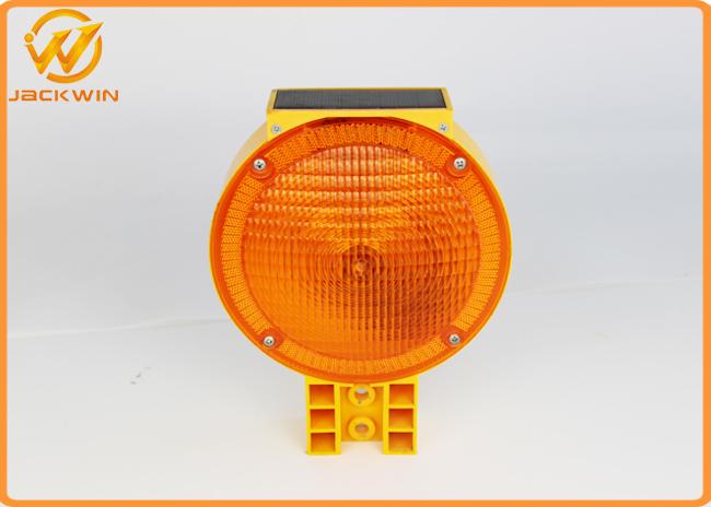 Orange Blinking 932 LED Solar Powered Barrier Warning Lights With CE Certificate