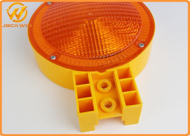 Orange Blinking 932 LED Solar Powered Barrier Warning Lights With CE Certificate