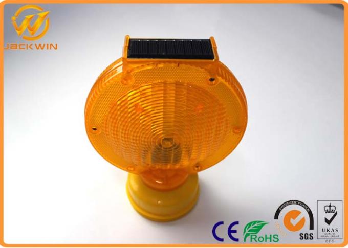 Solar Panel 0.3W PC Amber Rechargeable Strobe Light 185*95*325MM