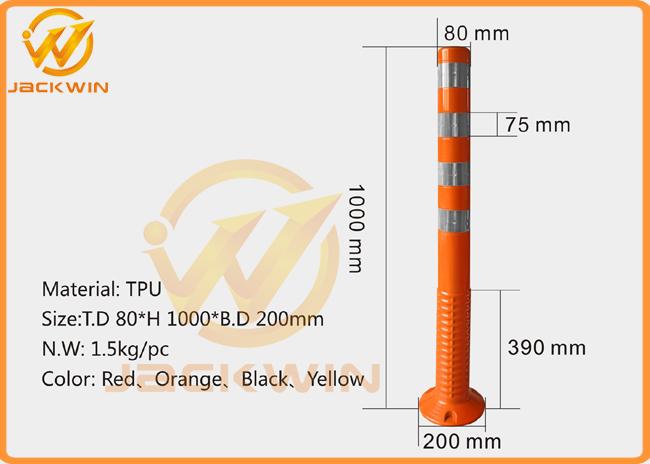 Durable Lane Separator TPU Traffic Delineator Post 1 Meter for Station / Road