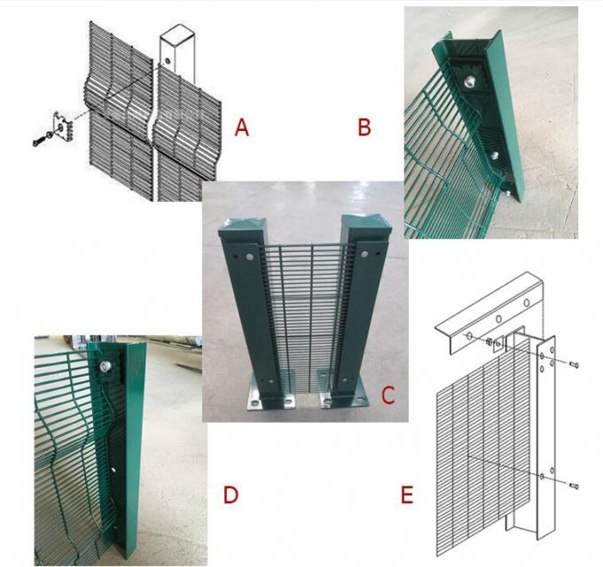 3.3m Height Galvanized Clear View Safety Fence / Security Fence Powder Coated