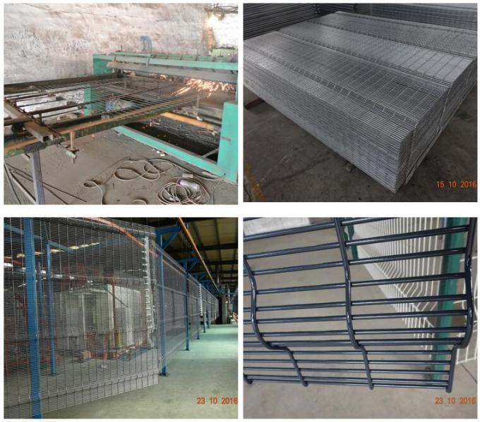 3.3m Height Galvanized Clear View Safety Fence / Security Fence Powder Coated