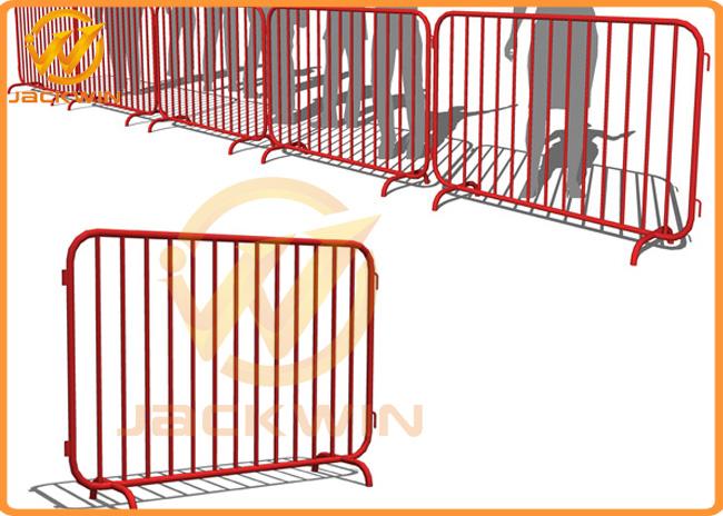 Portable Temporary Safety Fence Galvanized Bridge Feet Metal Crowd Control Barrier