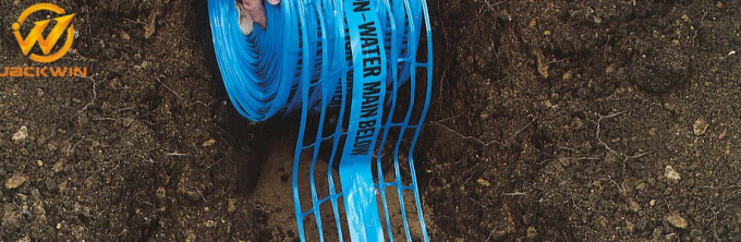 20cm*100m / 30cm*100m Blue Water Main Below Plastic Underground Detectable Warning Mesh