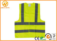 Polyester Safe Reflective Strap Vest , Adjustable Custom High Visibility Vests 