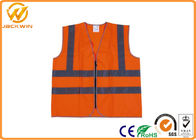 Fluorescent Green / Orange High Visibility Safety Jacket with Reflective Strip