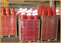 Orange PVC Traffic Safety Cones with 2 Reflective Tape 75cm Height 36 * 36 cm Base