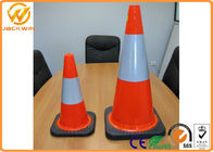 Orange PVC Traffic Safety Cones With Heavy Duty Rubber Base 75cm Height