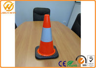 Orange PVC Traffic Safety Cones With Heavy Duty Rubber Base 75cm Height