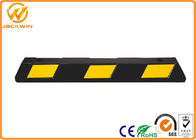Car Rubber Wheel Stopper with Yellow Reflective Tape Easy Installation.
