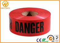 PE Red Danger Safety Warning Adhesive Barrier Tape for Construction Site / Traffic accident area