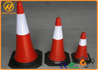 Heat Resistant PE Custom Safety Cones With 1.3kg Rubber Base 50 cm Height