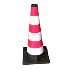 Italian Standard Rubber Traffic Cone Height 55cm with Reflective Collar