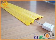 Light Duty Indoor Plastic Floor Cable Cover Cord Protector Yellow / Black