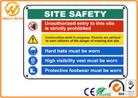 Safety Traffic Warning Signs Reflective Caution Warning Site 300 x 200mm